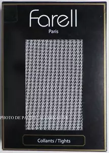 BLACK WHITE Tights Size 1 - 160 D - FARELL Womens Tights Black NEW #C33 - Picture 1 of 2