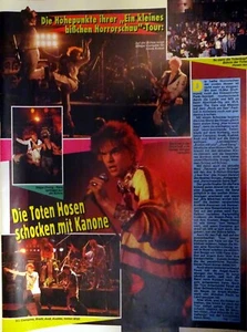 Die Toten Hosen BRAVO Seite A4 80er Poster Plakat 1989 - 15N - Bild 1 von 1