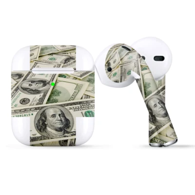 ITSASKIN Skins Wraps compatible for Apple Airpods Cash Money