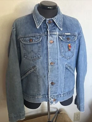 Vintage Wrangler Denim Jacket Made in USA Jean Coat Pockets 1970s - Image 1 of 4