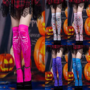 Bedruckte Socken Kniehohe Socken Lange Strümpfe Halloween-Socken Dehnbare æ - Bild 1 von 20