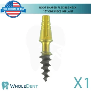 X1 cuello flexible en forma de raíz dental de una pieza 15° titanio estéril RBM - Imagen 1 de 8