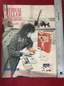 Anuncio impreso Mr. BIG Paul Gilbert para guitarras Ibanez 1989 - ¡Genial para enmarcar! - Imagen 1 de 2