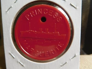 DW SS PRINCESS MARGUERITE CANADA COASTAL SHIP RED TOKEN SHIPS BAR SAFE DRIVING ! - Picture 1 of 5