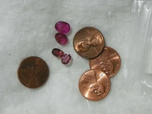 Tourmaline 5.69 Carats Total Weight 4 Oval Faceted Natural Flaws Pink - Picture 1 of 2