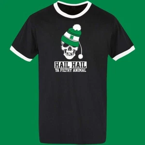 Hail Hail Ya Filthy Animal (Black Ringer To 5XL) Glasgow Rebels Bhoys Celtic - Picture 1 of 1