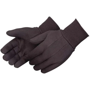 Braune Jerseyhandschuhe Baumwolle braun Jersey Handschuhe Strick Handgelenk (12 Paar) - Bild 1 von 4