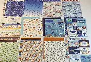 Carta Bella FISH ARE FRIENDS 6x6 Scrapbook Paper 24 sheets Hand Cut Lot - Picture 1 of 6