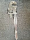 Vintage Stillson Walworth 14" Pipe Wrench Heavy Duty Wood Handle Us Antique Tool
