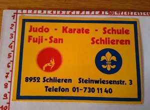 ADESIVO VINTAGE STICKER kleber judo karate schule fuji san schlieren  - Foto 1 di 1