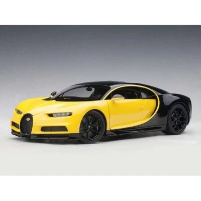 2017 BUGATTI CHIRON MOLSHEIM YELLOW & NOCTURNE BLACK 1:18 by AUTOART 70994 NEW - Image 1 of 4