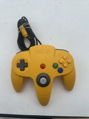 Official Nintendo 64 Yellow Controller OEM N64 Original Works Well **CLEAN** - Image 1 of 4