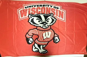 NCAA Wisconsin Badgers - Bandiera da esterno 3' x 5', nuova - Foto 1 di 4