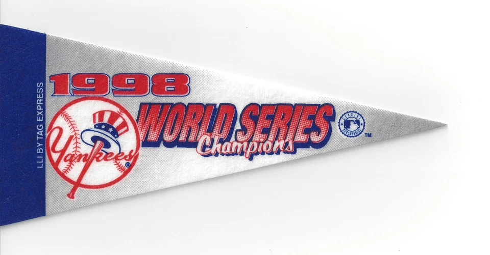1998 New York Yankees 9" pennant World Series Champs Derek Jeter - Image 1 of 1