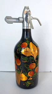 Vintage siphon for sparkling water Made in USSR Hand painted Khokhloma Rare - Picture 1 of 12