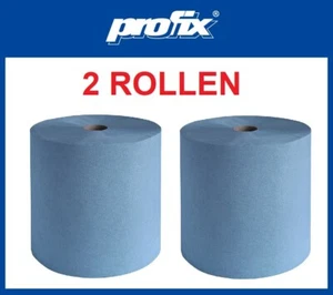 2 x 500 Blatt Rolle - profix handy plus Putztuch L.380xB360mm blau , nassfest ! - Bild 1 von 1