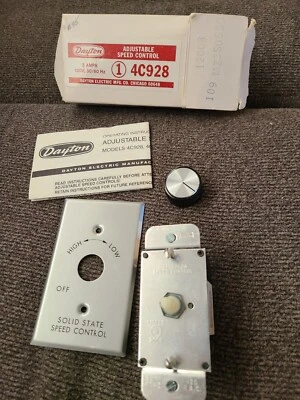 DAYTON 4C930 ADJUSTABLE SPEED CONTROL.  New. Q17 - Image 1 of 4