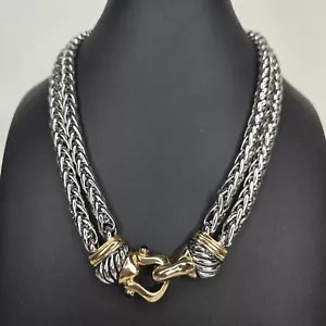 Vintage Two Strand Wheat Link Chain Necklace 108g - Picture 1 of 9