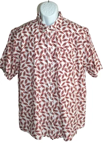 Camicia elegante manica corta Marvel Graham & Co. Captain America Shields XL vestibilità slim - Foto 1 di 10