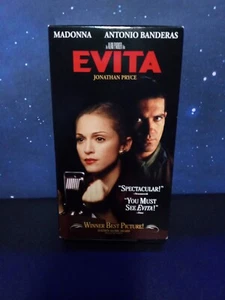 Evita VHS Madonna Antonio Banderas Jonathan Pryce Movie Film Best Picture - Picture 1 of 5