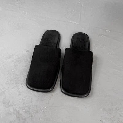 NEW Khaite Black Suede Leather Moroccan Slide EU 39, US Women's 9 - Image 1 of 4