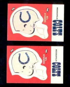 1988 Fleer Action INDIANAPOLIS COLTS Helmet Sticker Set Both Variations - Picture 1 of 1