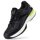  Men‘s Wide Pickleball Shoes All Court Tennis Shoes with Arch 12 X-Wide Black