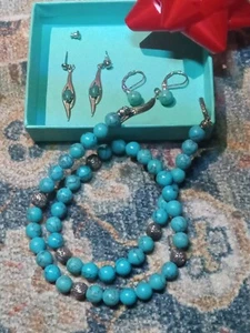 ❤️John Hardy JAI Sterling Silber Kroko Blau Calcit Halskette🎁 Muttertag  - Bild 1 von 20