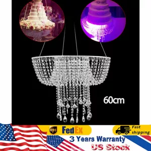 Lampadario matrimonio romantico supporto torta da appendere cristallo altalena decorazione luogo - Foto 1 di 13