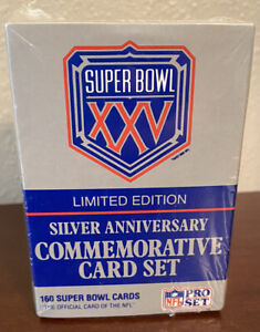 PRO SET Super Bowl XXV NFL Football Card Set Box  Vintage sports cards-Sealed
