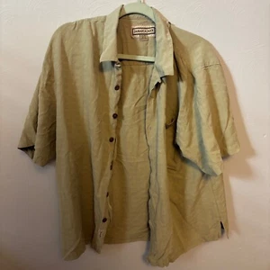 Jamaica Jaxx Silk Button Up Short Sleeve Resort Shirt, XL - Picture 1 of 7
