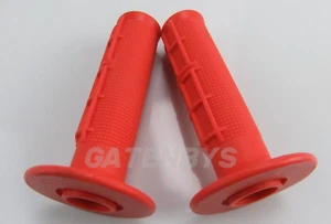 Red Handlebar Grips 22mm Thumb Throttle Fits Suzuki LT80 LT 80, QUAD, ATV - Picture 1 of 5