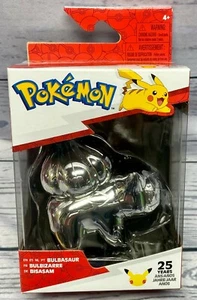 Pokemon - 25th Anniversary Silver Figure - Series 1 - Bulbasaur - Jazwares - New - Picture 1 of 5