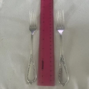 Deutsche E.&C. Hartkopf 100 Tafelgabel 7,5" Silberteller Anfang 20. Jh.; 2 verfügbar - Bild 1 von 3