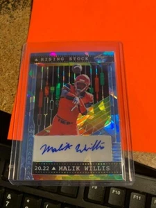 2022 LEAF VALIANT MALIK WILLIS 6/7 RISING STOCK AUTOGRAPH - Picture 1 of 1