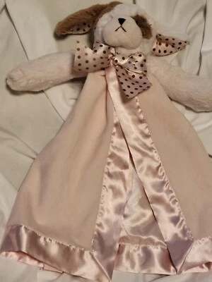 Bearington Baby Collection Lovey Manta de Seguridad Rosa Marrón Cachorro Perro 14" Foto 1 de 4