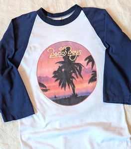 T-shirt maglietta The Beach Boys vintage anni 70/80 Raglan Beach Graphic Tour uomo centro commerciale - Foto 1 di 7