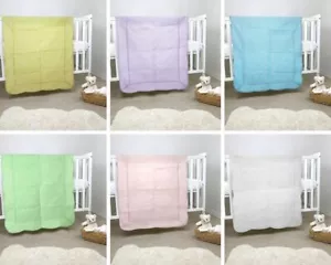 Manta de algodón para bebé recién nacido floral bordada hecha a mano para niños pequeños - Imagen 1 de 42