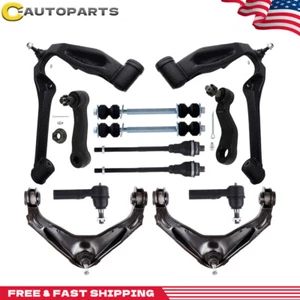 For 2001-2010 Sierra 2500 3500 HD Front Upper Lower Control Arm Tie Rod Sway Bar - Picture 1 of 13