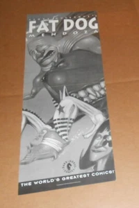 Fat dog Mendoza Poster 1992/93 Promo 26.5x10.5 Dark Horse Comics Scott Musgrove - Picture 1 of 3
