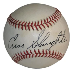 Enos Slaughter Autographed Official American League Baseball PSA/DNA Yankees - Picture 1 of 3