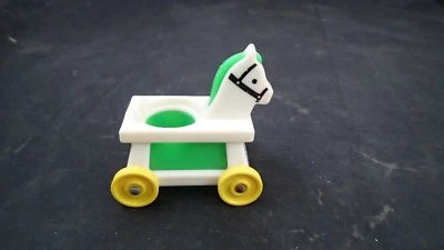 Vintage Fisher Price Little People Reiter Grün/Weiß Spielzeug - Pferd - Bild 1 von 3