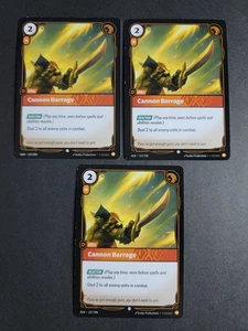 Cannon Barrage (X3) 127/298 Common Riftbound Origins - Picture 1 of 2
