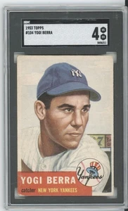 1953 Topps #104 Yogi Berra SGC 4 New York Yankees HOF Graded Baseballkarte - Bild 1 von 2