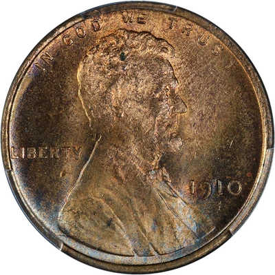 1910-P Lincoln Cent PCGS MS65 RB Nice Luster Strong Strike - Image 1 of 4