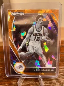 Panini Prizm Draft Picks 2021 John Stockton UTAH JAZZ #87 Orange Ice Prizm - NEW - Bild 1 von 3