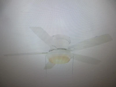 Hampton Bay Roanoke 48 in. Indoor/Outdoor Wet Rated White Ceiling Fan YG216-MWH - Image 1 of 4