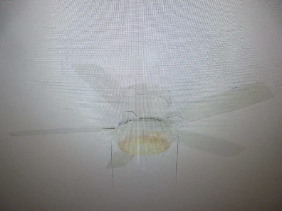 Hampton Bay Roanoke 48 in. Indoor/Outdoor Wet Rated White Ceiling Fan YG216-MWH - Image 1 of 4