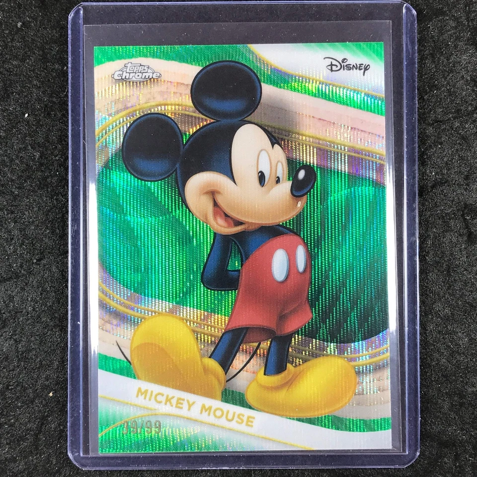 2025 Topps Chrome Disney MICKEY MOUSE Green Wave 39/99 #1 - Image 1 of 1