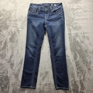 Miss Me Jeans Womens 29 Blue Straight Leg Stretch Denim Medium Wash JSS1515T20 - Picture 1 of 12